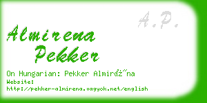 almirena pekker business card